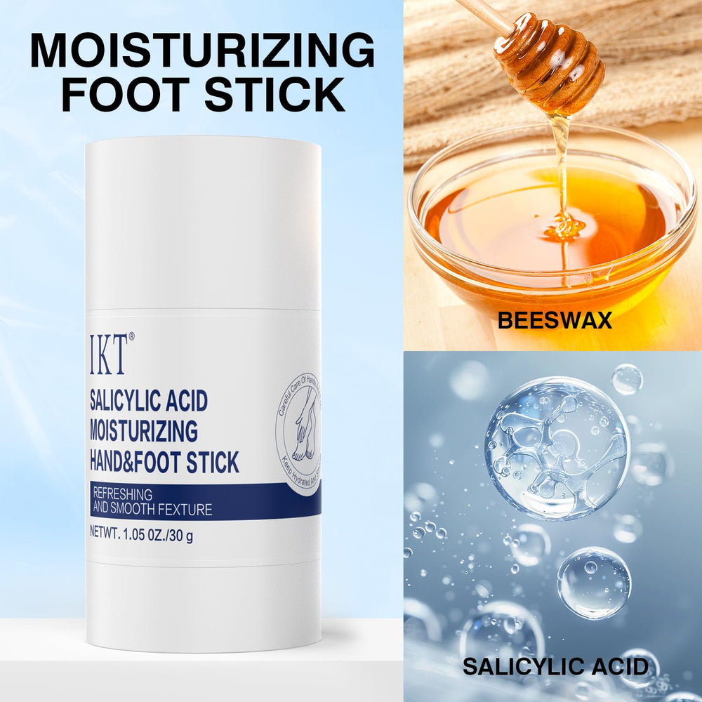 PasaRose repair heel balm stick demonstrates a non-greasy finish.