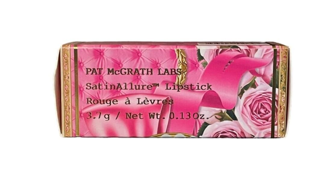 PAT McGrath Labs SatinAllure Lipstick Nude Venus model portrait suggests luxurious nude glow.
