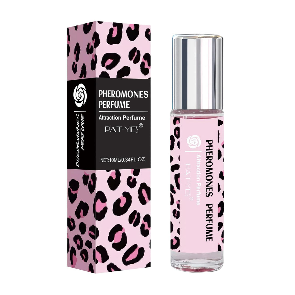 PAT-YES pheromones perfume bottle close-up showing long-lasting fragrance