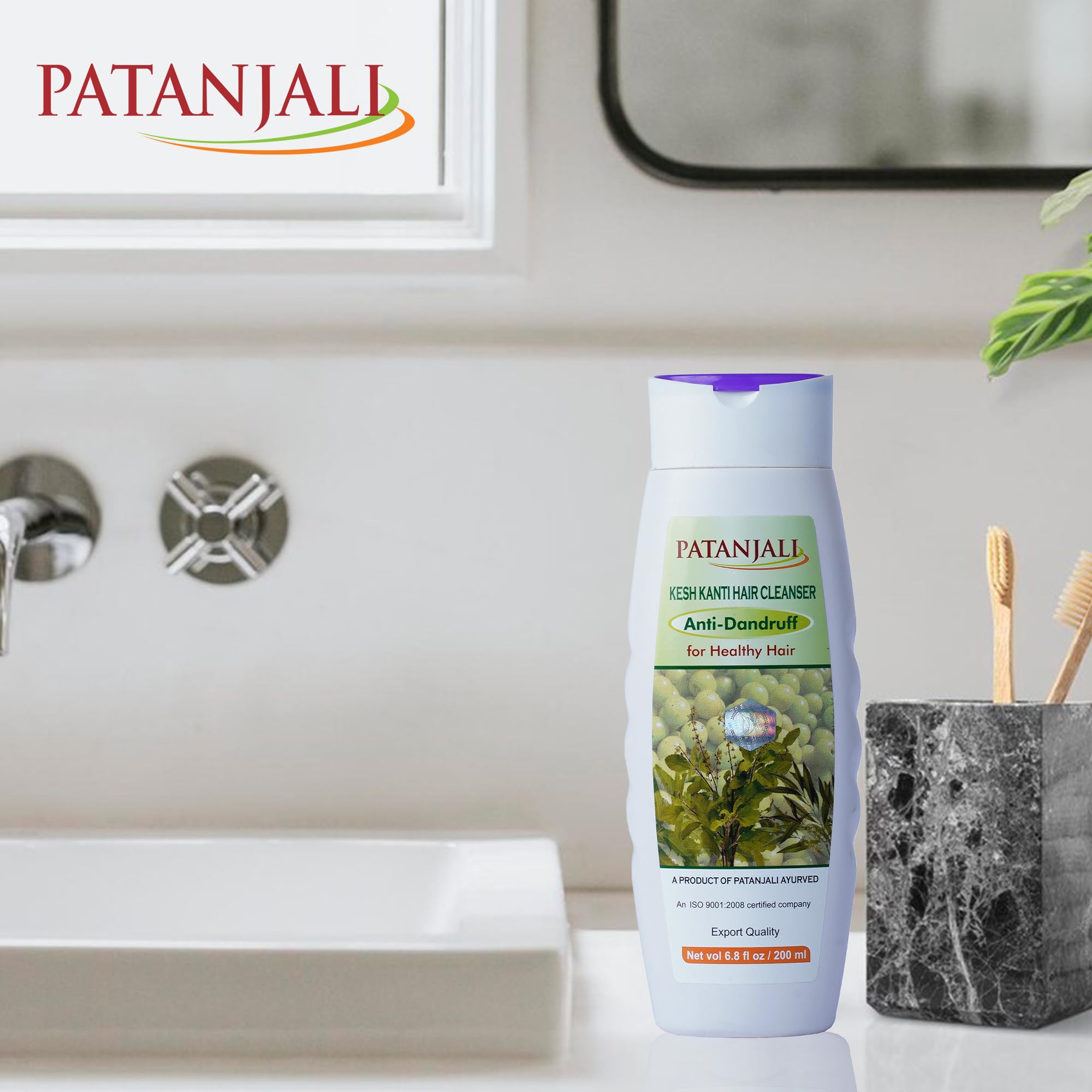 Patanjali Kesh Kanti hair-cleanse routine image hints at healthier-looking strands