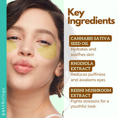 Patches applied during a morning routine deliver soothing relief and glow.