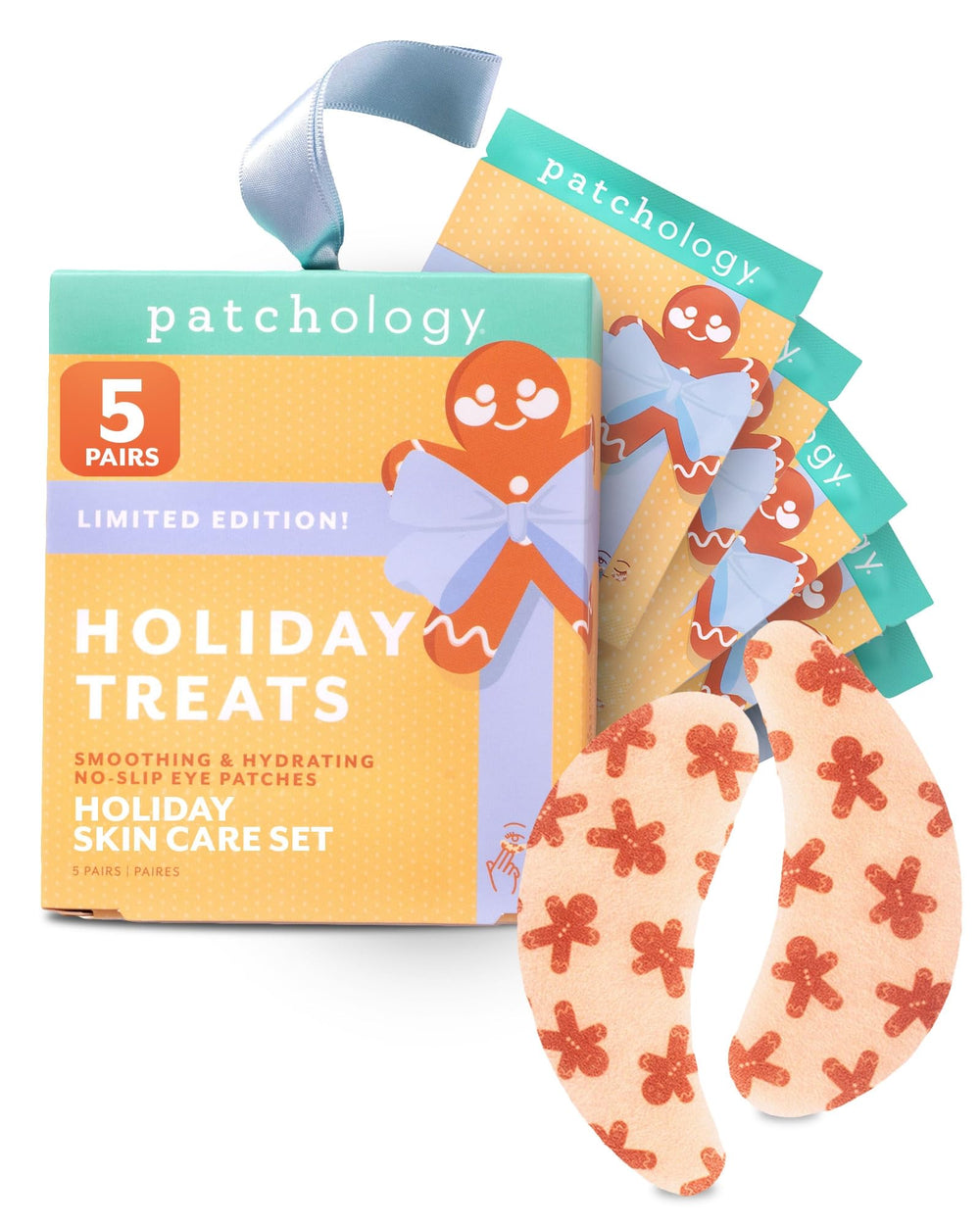 Patchology gingerbread under eye patches 5-pair pack refreshes and hydrates