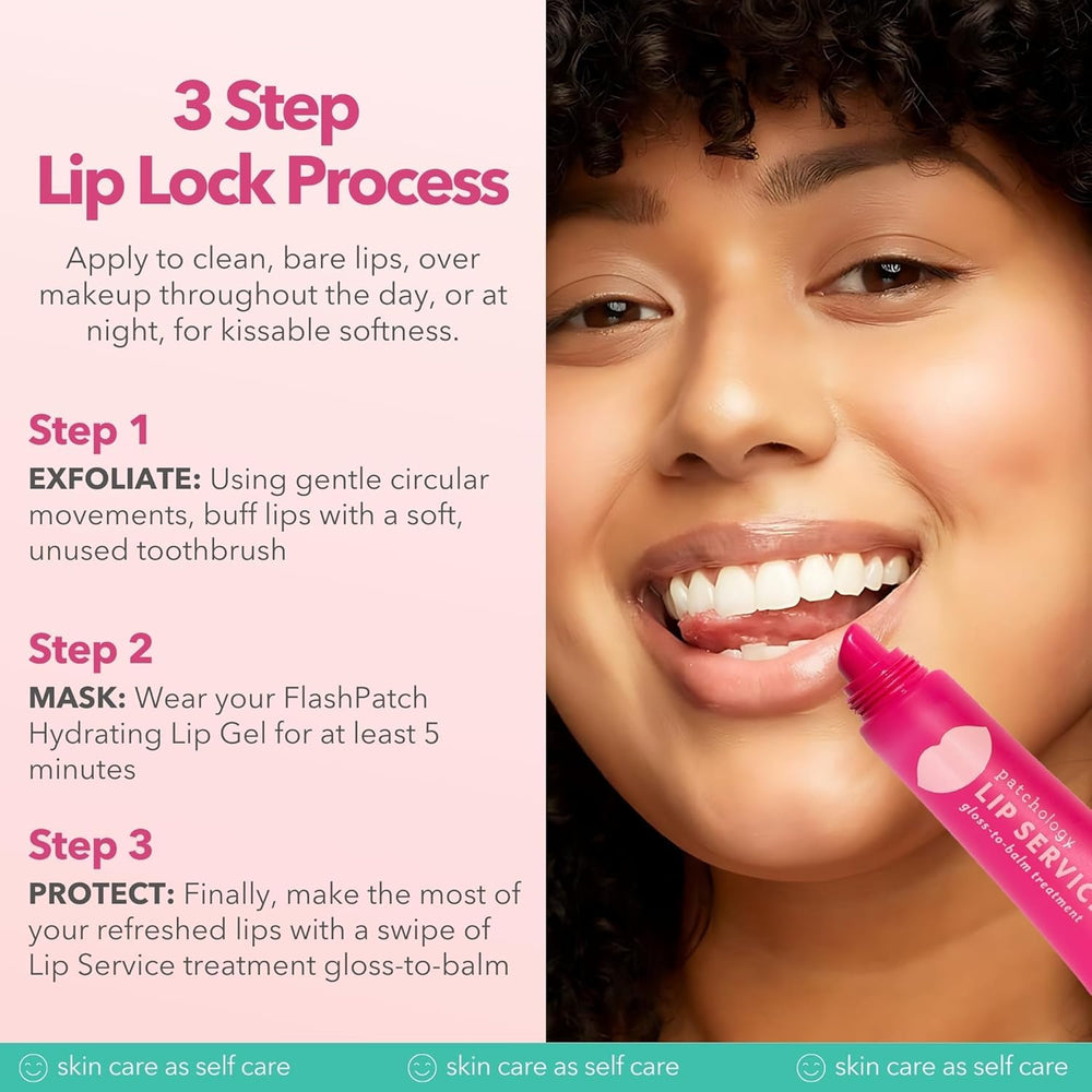 Patchology Lip Service 15ml tube ideal for on-the-go touch-ups.