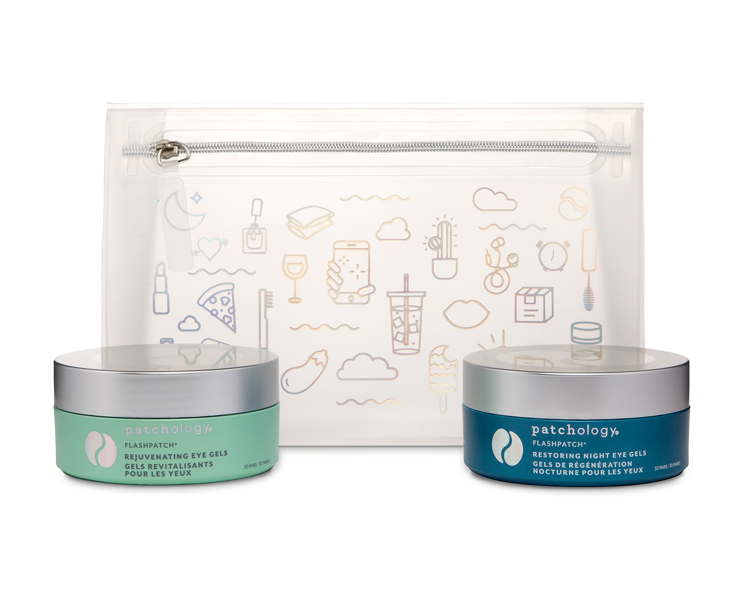 Patchology Night and Day Under Eye Patches being applied for quick refresh and reduced puffiness.