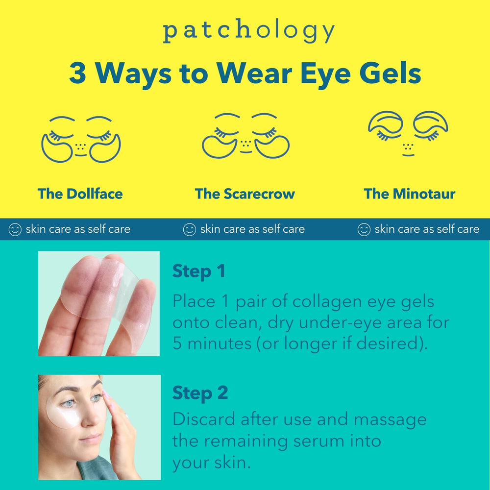 Patchology night recovery eye mask sleep-use promotes restful-looking under-eye area.