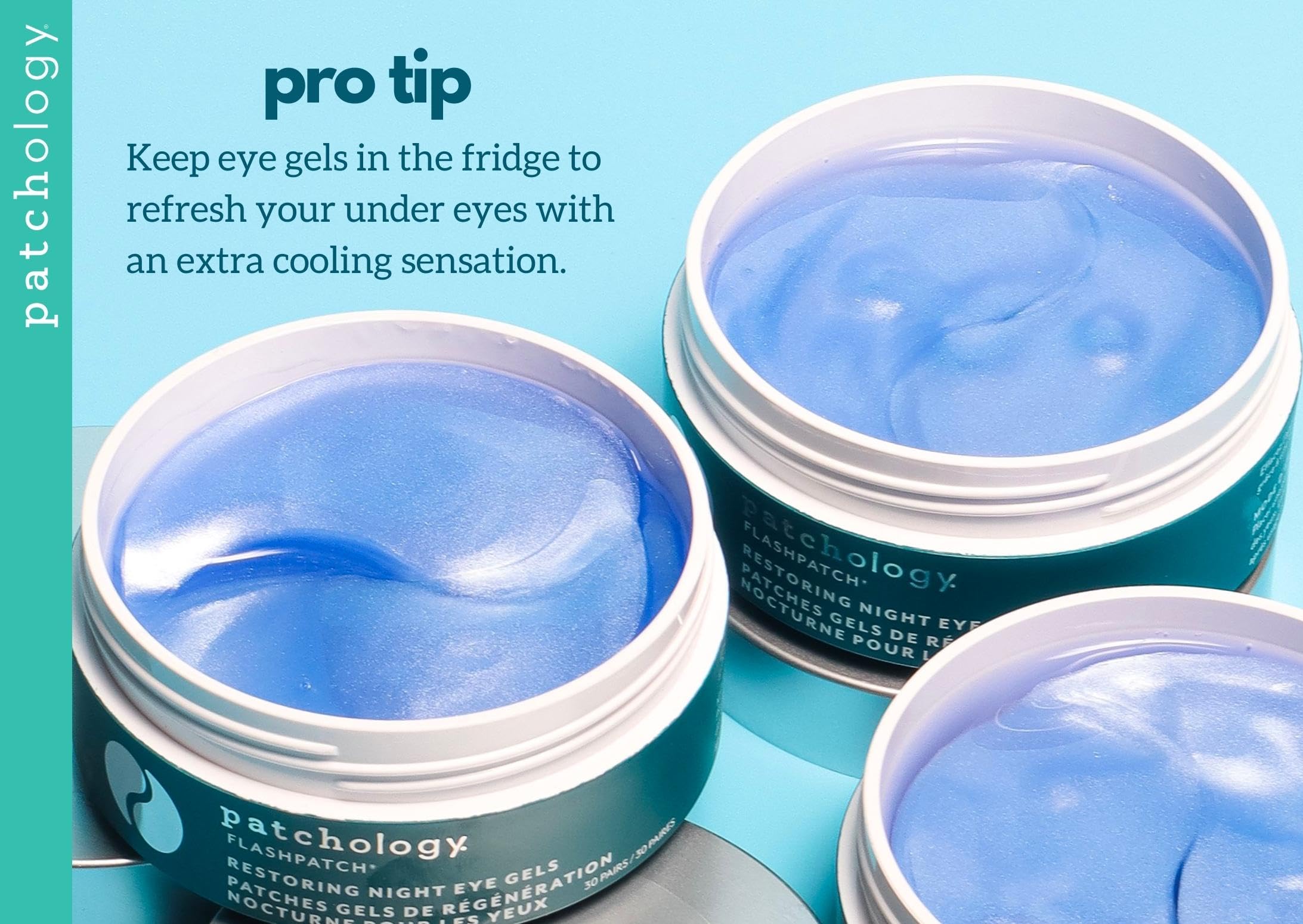 Patchology Restoring Eye Patches come in a 30-pair pack