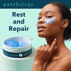 Patchology Restoring Night Eye Patches hydrogel texture highlighting hydration