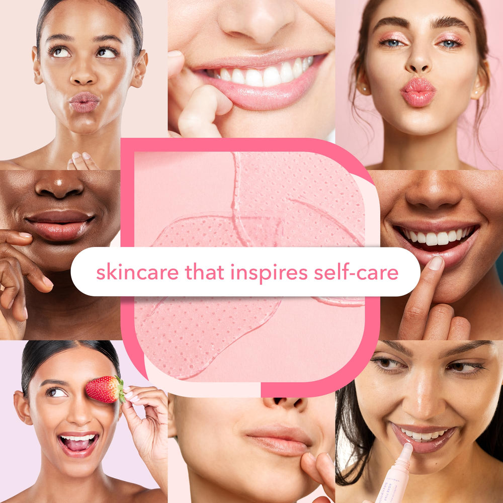 Patchology Rosé Lip Sleeping Mask night routine setup for restful lip care.