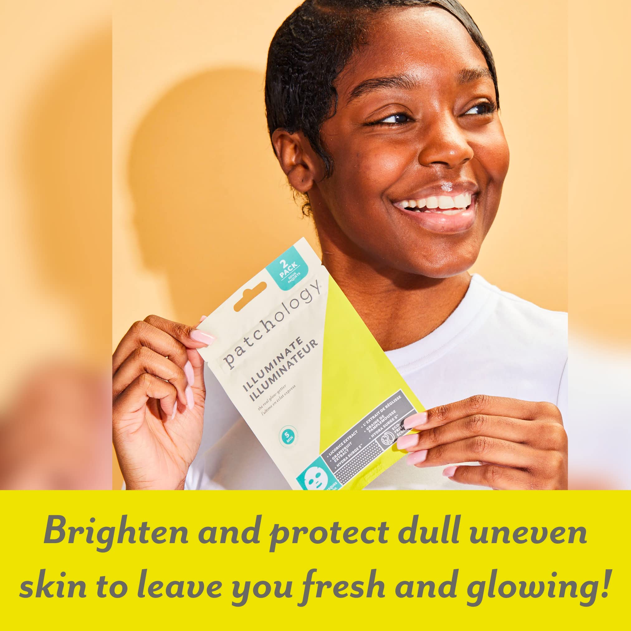 Patchology Travel-ready skin refresh mask ideal for busy trips.