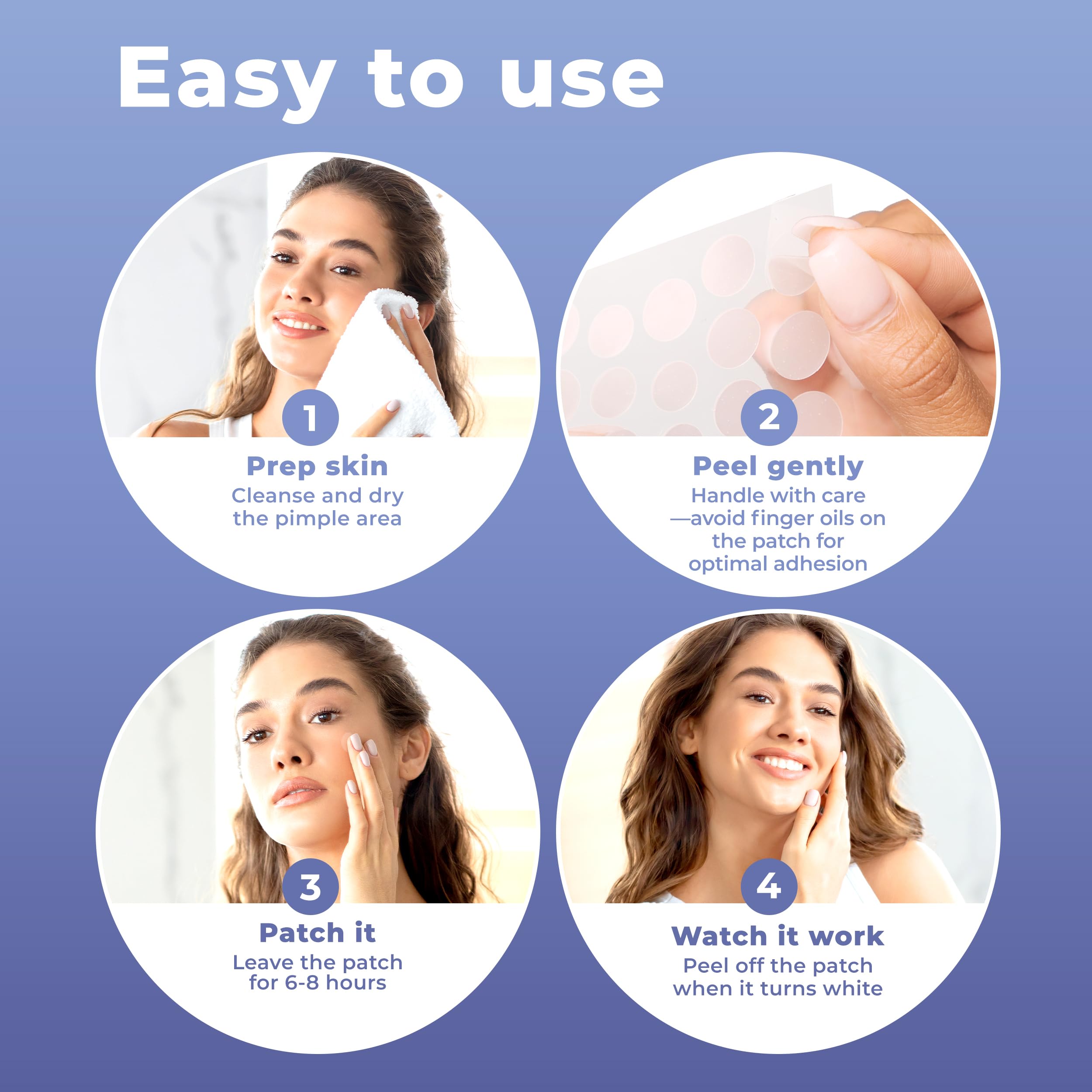 PatchRx Pimple Dots Large on face for larger blemishes.