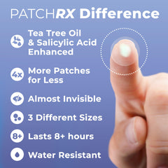PatchRx Pimple Dots Small on face for discreet wear.