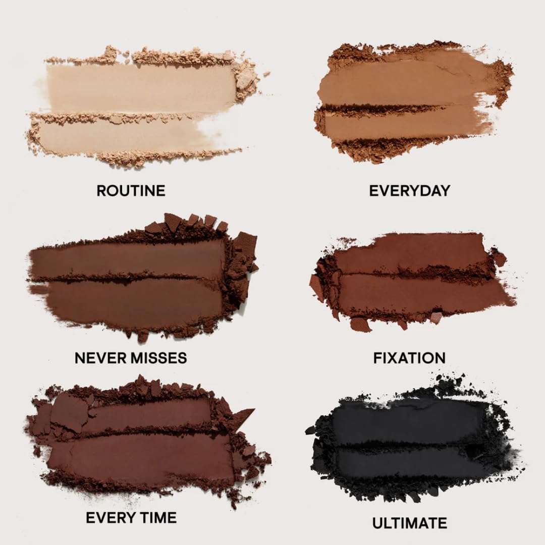 Swatches from Patrick Ta Major Dimension Edit show blend-friendly neutral tones.