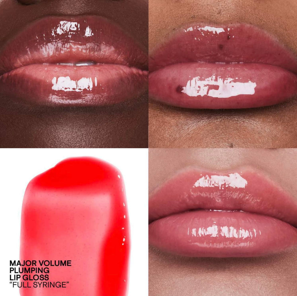 Close-up of Patrick Ta gloss showing deep hydration and radiant shine.