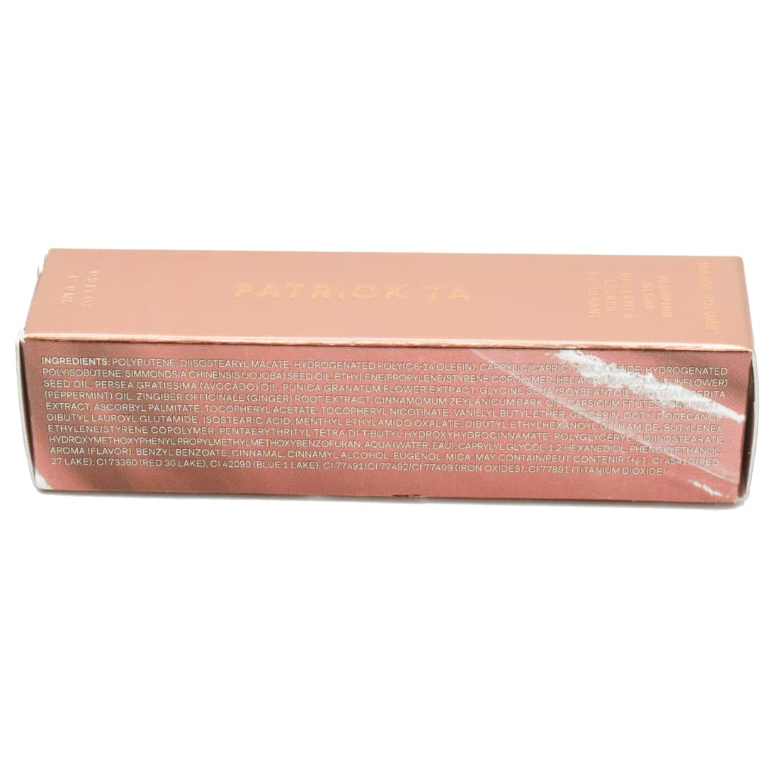 Patrick Ta Major Volume Lip Gloss close-up showing crystal shine on lips