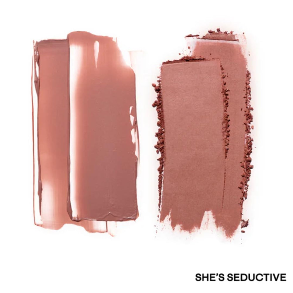 Patrick Ta She's Seductive Rosy Pink shade delivering luminous warmth on skin.
