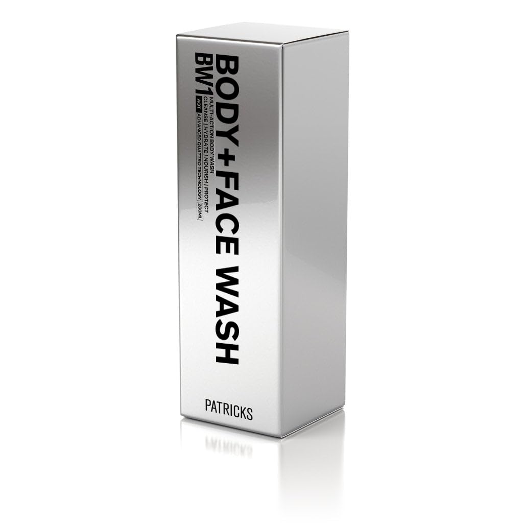 PATRICKS BW1 sulfate-free label signaling a gentler, vegan cleansing option.