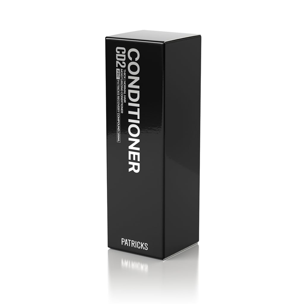 PATRICKS CD2 bottle back label shows moisturizing formula for hydration