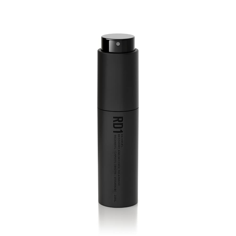 Patricks RD1 Recovery & Defence Spray bottle front view for daily scalp care.