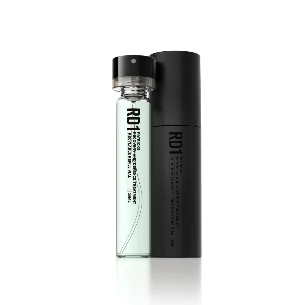 Patricks RD1 Recovery and Defence Spray mist evenly coats the scalp for moisture