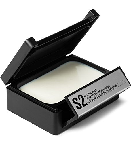 Patricks S2 Shine Medium Hold bottle back highlights a clean, non-greasy shine finish
