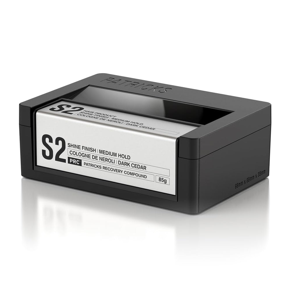 Patricks S2 Shine Medium Hold packaging box shows USA-made pride