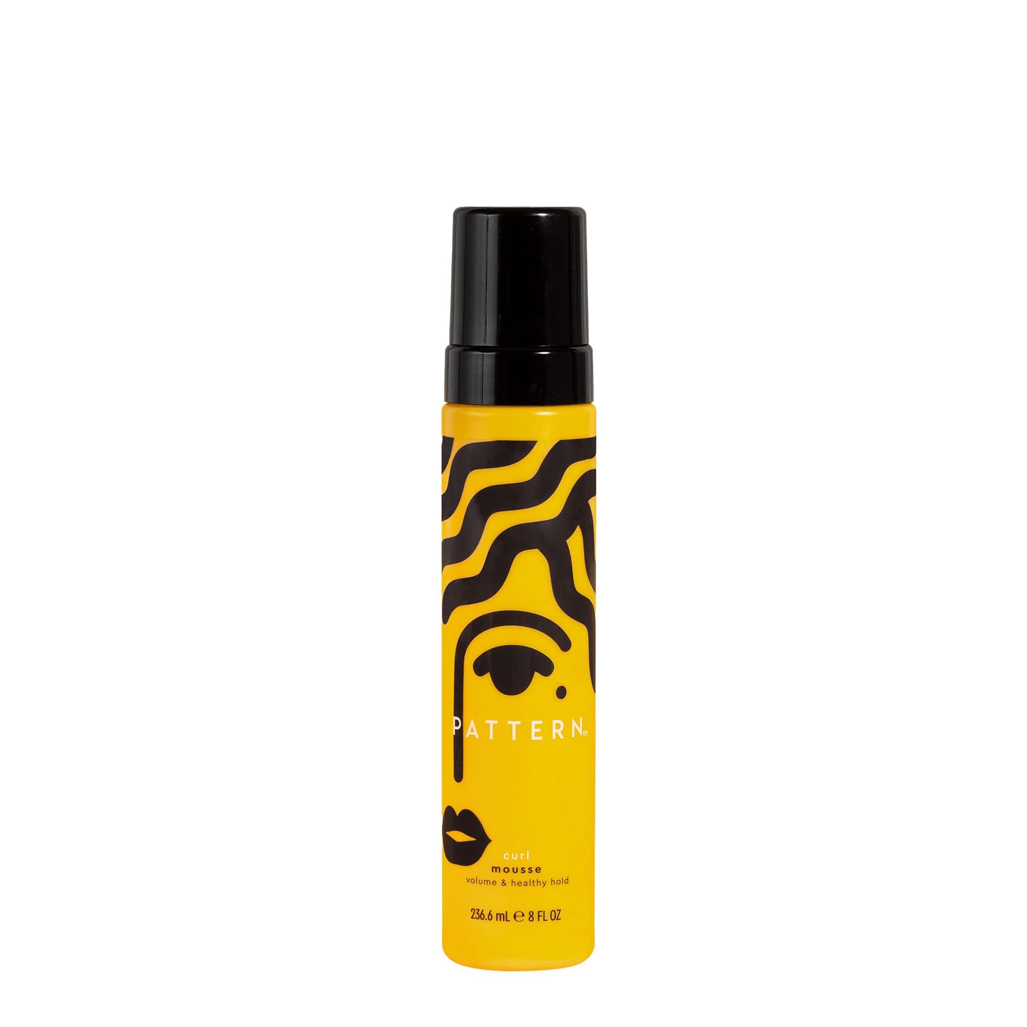 PATTERN Beauty Curl Mousse bottle highlighting lightweight volume for curls.
