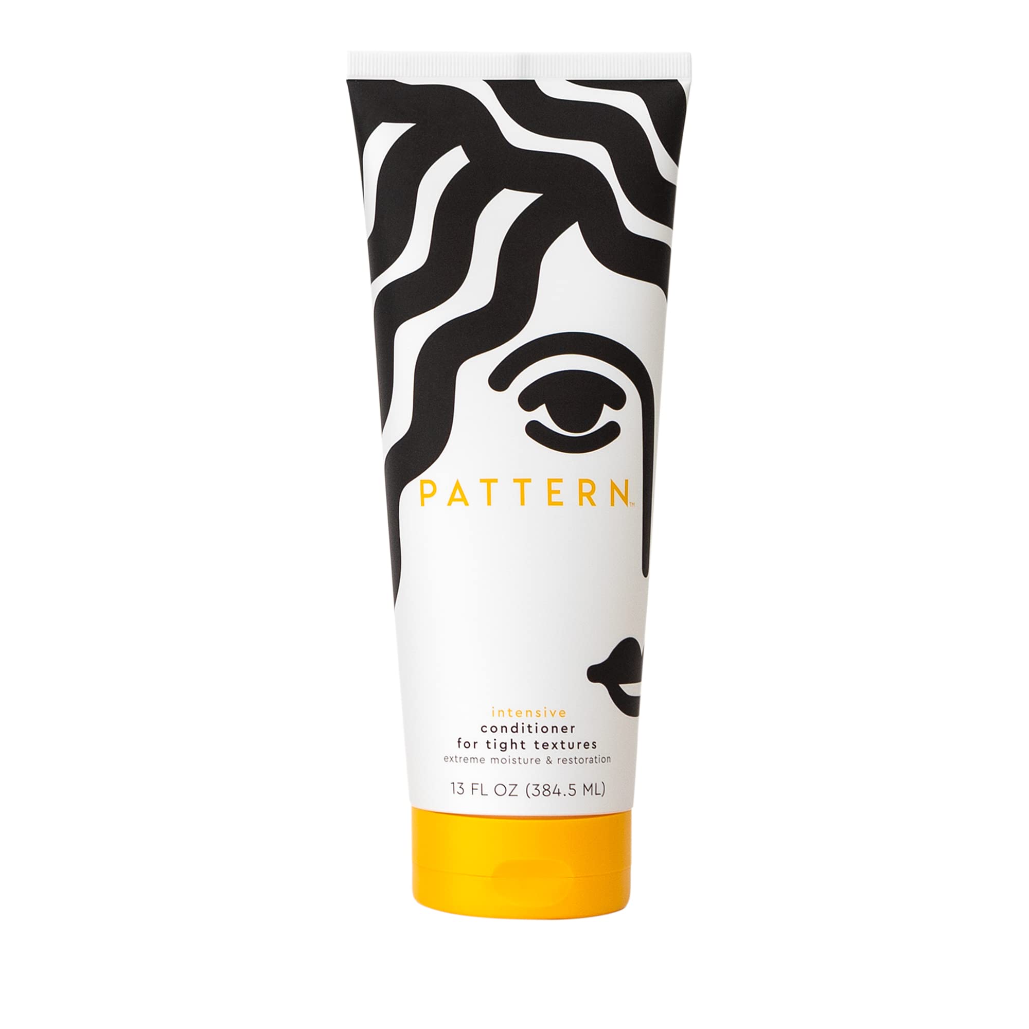 PATTERN Beauty Intensive Conditioner packaging showcases a rich, moisturizing formula for curly hair.