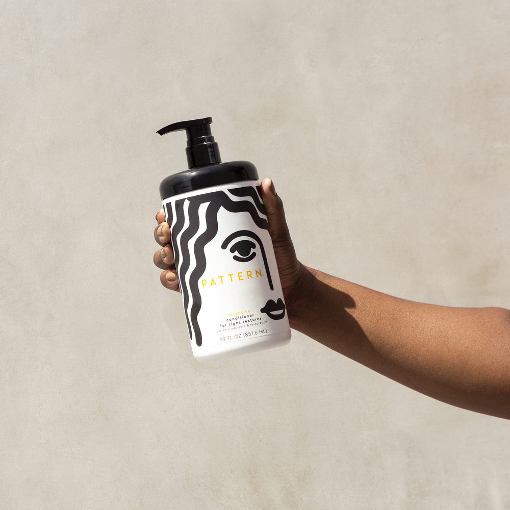 Pattern Beauty vitamin E enriches shine and manageability.