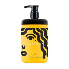 PATTERN Beauty curl gel bottle closeup showing creamy formula for defined curls.