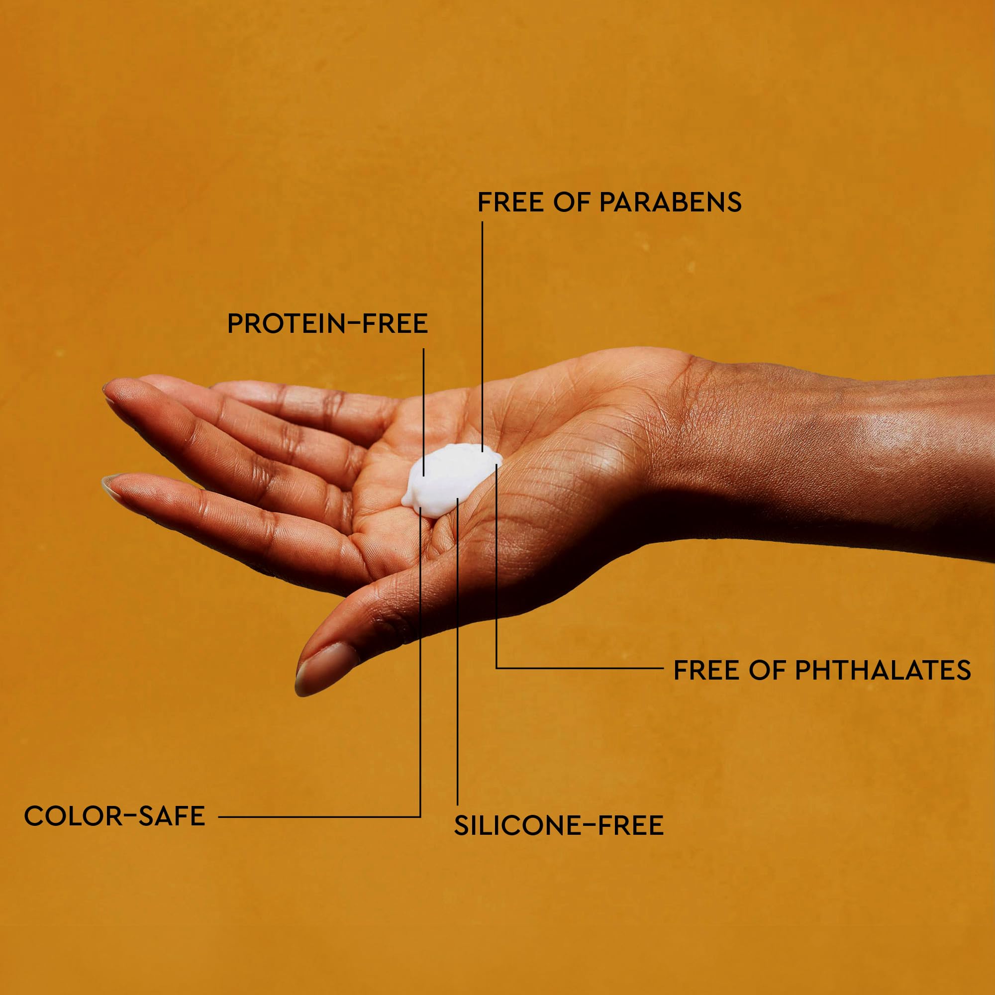 PATTERN hair application hands demonstrating quick smoothing for defined curls