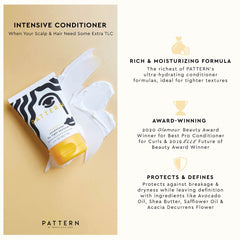 Close-up of ingredients including shea butter and avocado oil.