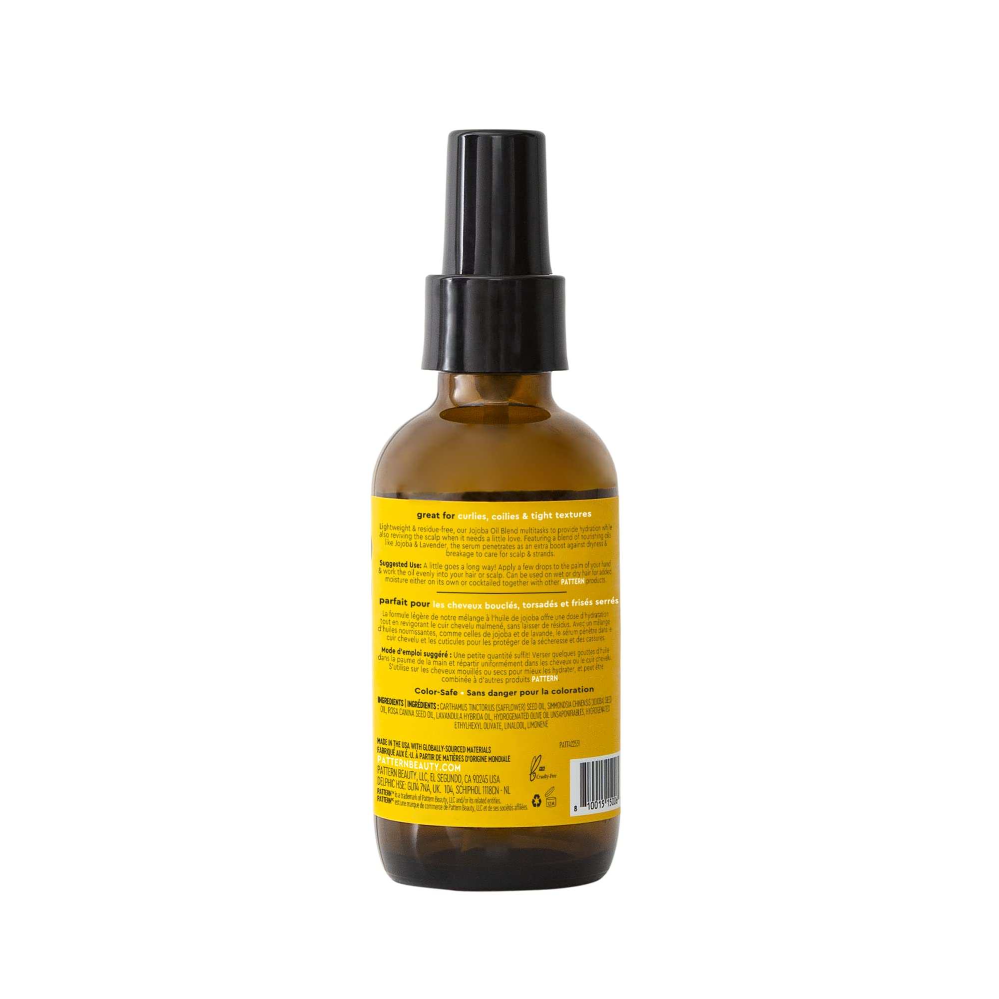 PATTERN Jojoba Hair Serum on wet hair use highlights easy distribution.