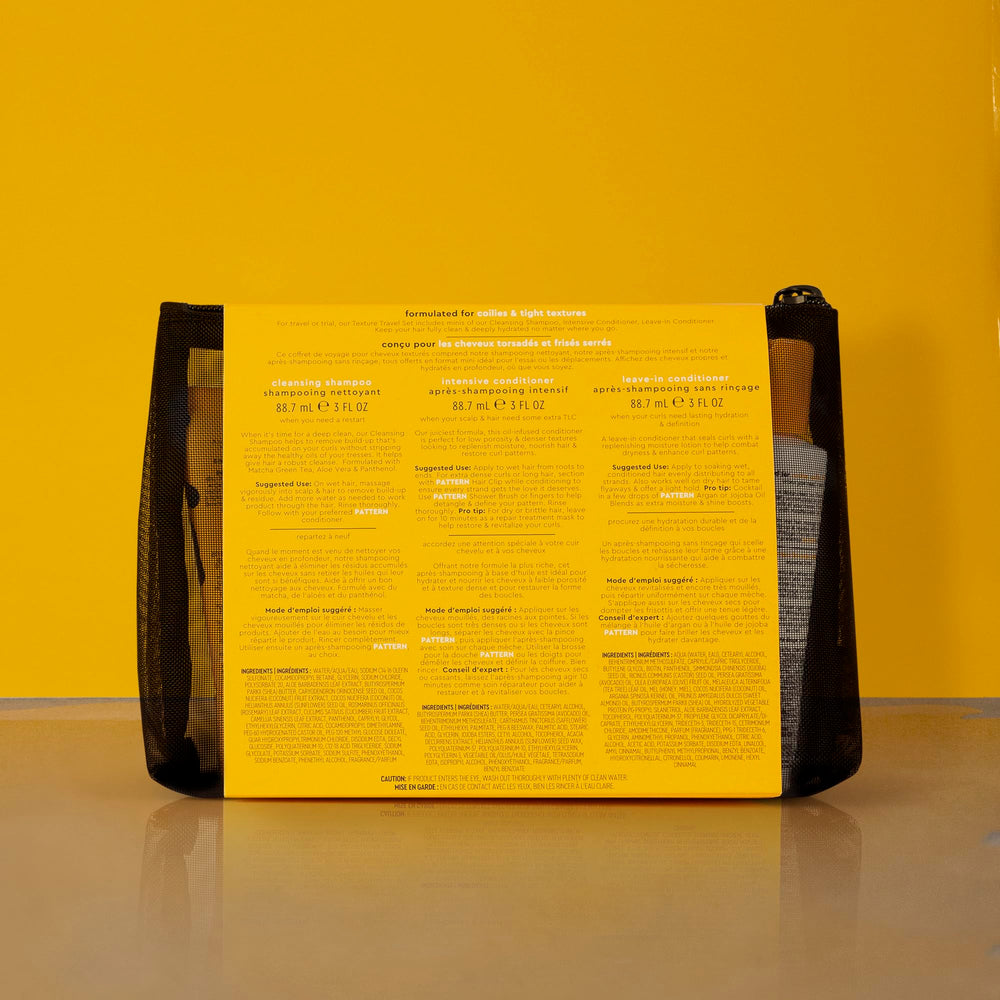 PATTERN Travel kit for curly hair helps test textures on the go