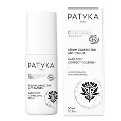 Patyka Natural Dark Spot Serum bottle for even skin tone and targeted correction.
