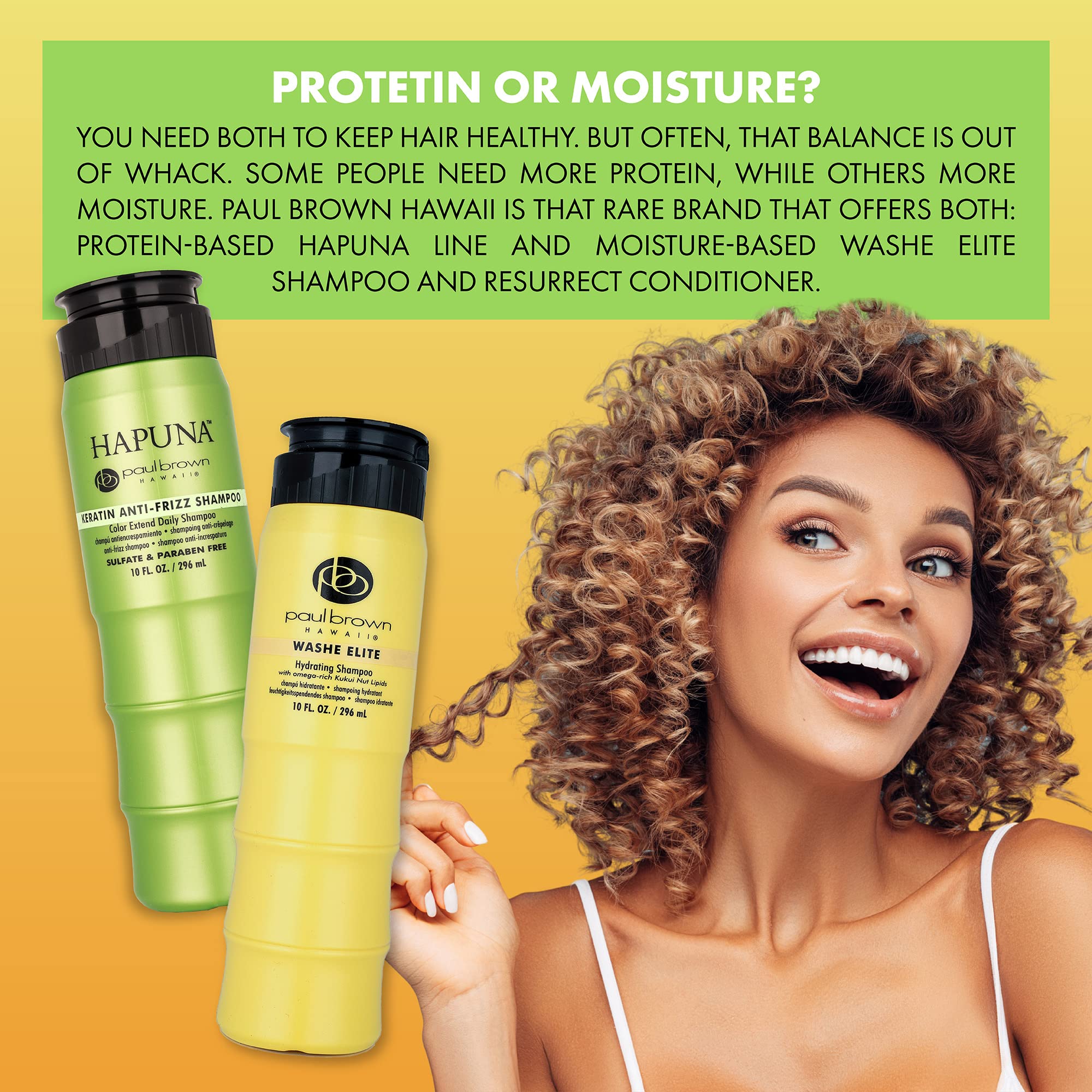 Shiny, moisturized hair after using Paul Brown Hawaii Resurrect conditioner