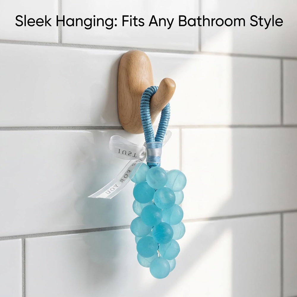Paul Frank grape cluster detail enhances bathroom decor with whimsy