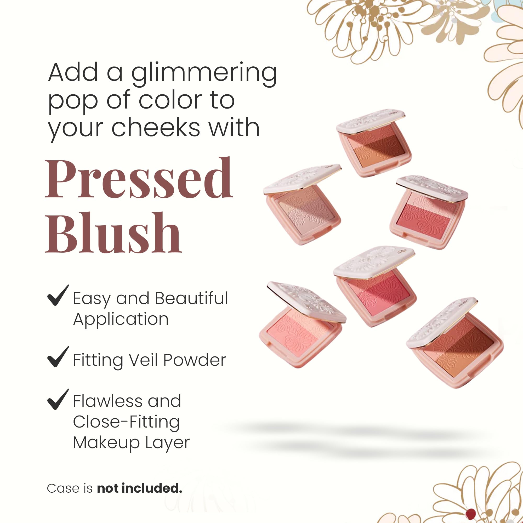 Ingredients highlight jojoba oil, orange flower water, peach extract, hyaluronic acid in Paul & Joe blush.