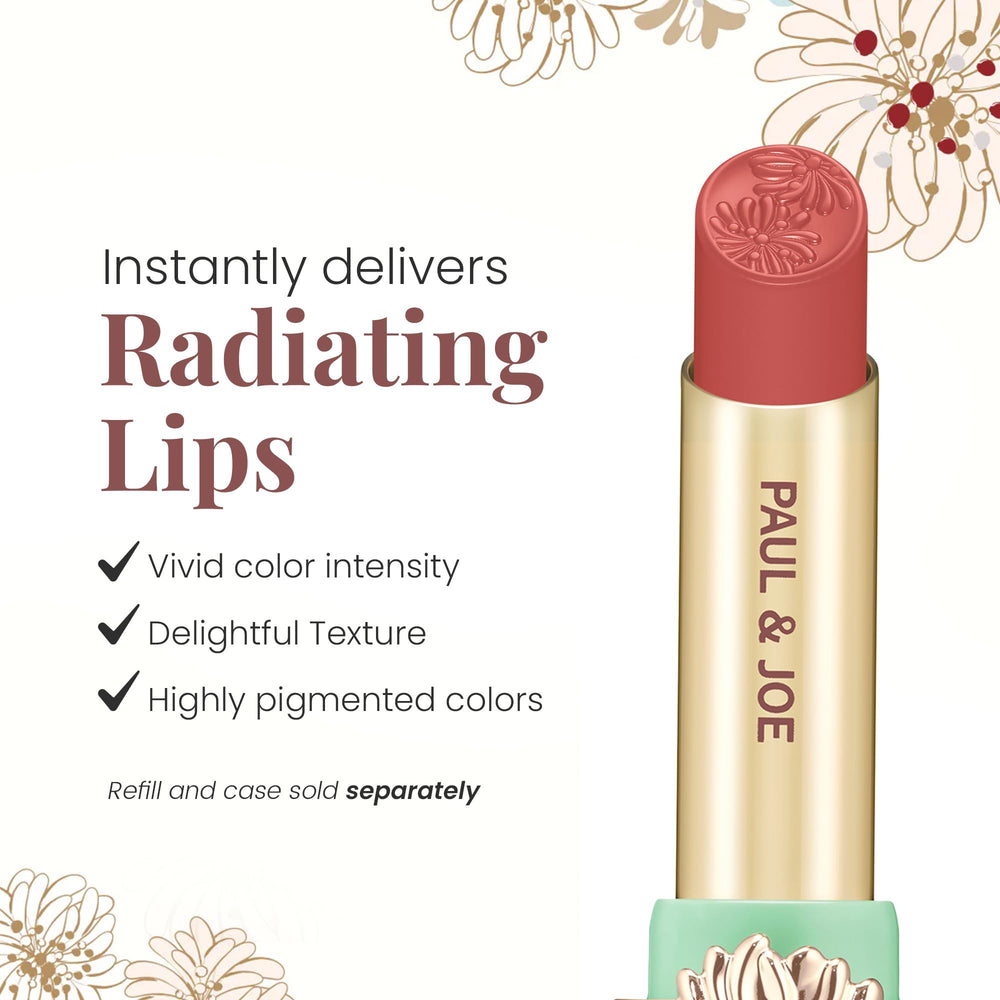 Paul & Joe moisturizing lipstick refill Rich Pigment delivers bold, long-lasting color impact