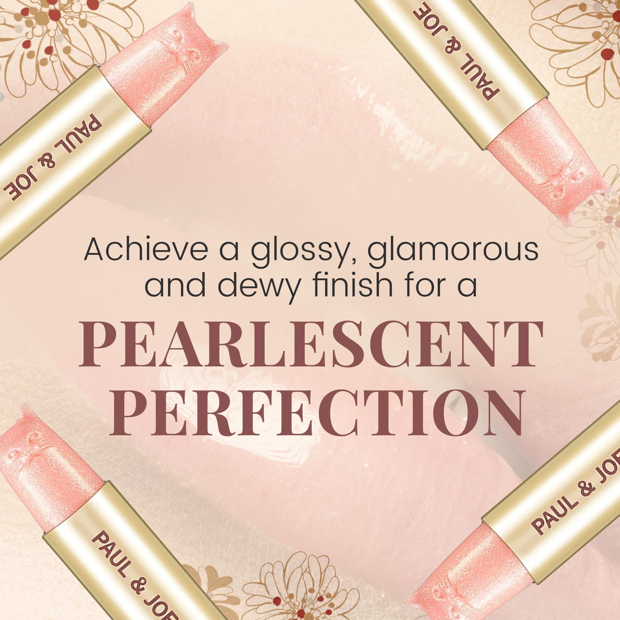 Paul & Joe Pearl Lipstick with orange flower water for soothing wear.
