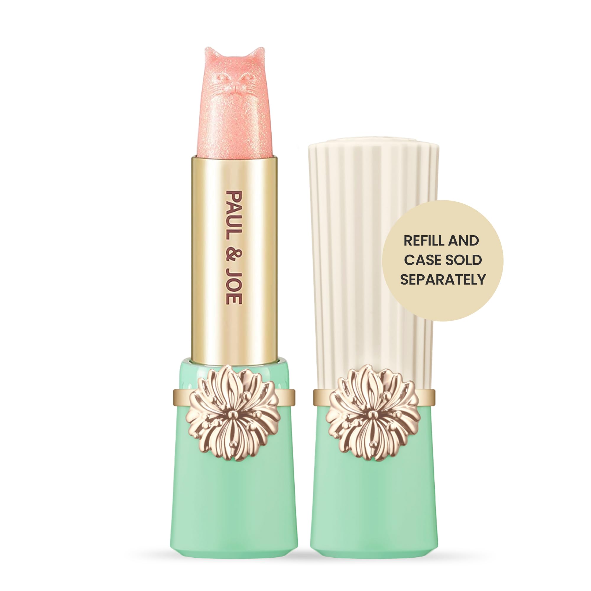 Paul & Joe Pearl Lipstick showing pearlescent glow for radiant lips.