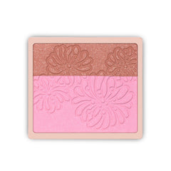 Paul & Joe pressed blush palette refill in 06 Strawberry Chocolate, two-tone color for a natural flush.
