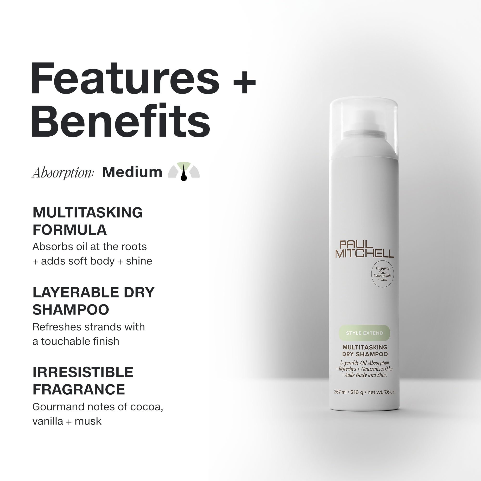 Paul Mitchell Multitasking Dry Shampoo at the roots for oil absorption