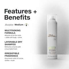 Paul Mitchell Multitasking Dry Shampoo at the roots for oil absorption