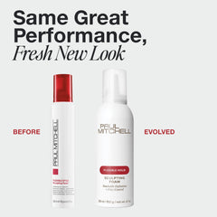 Paul Mitchell Sculpting Foam dispense action showing easy application.