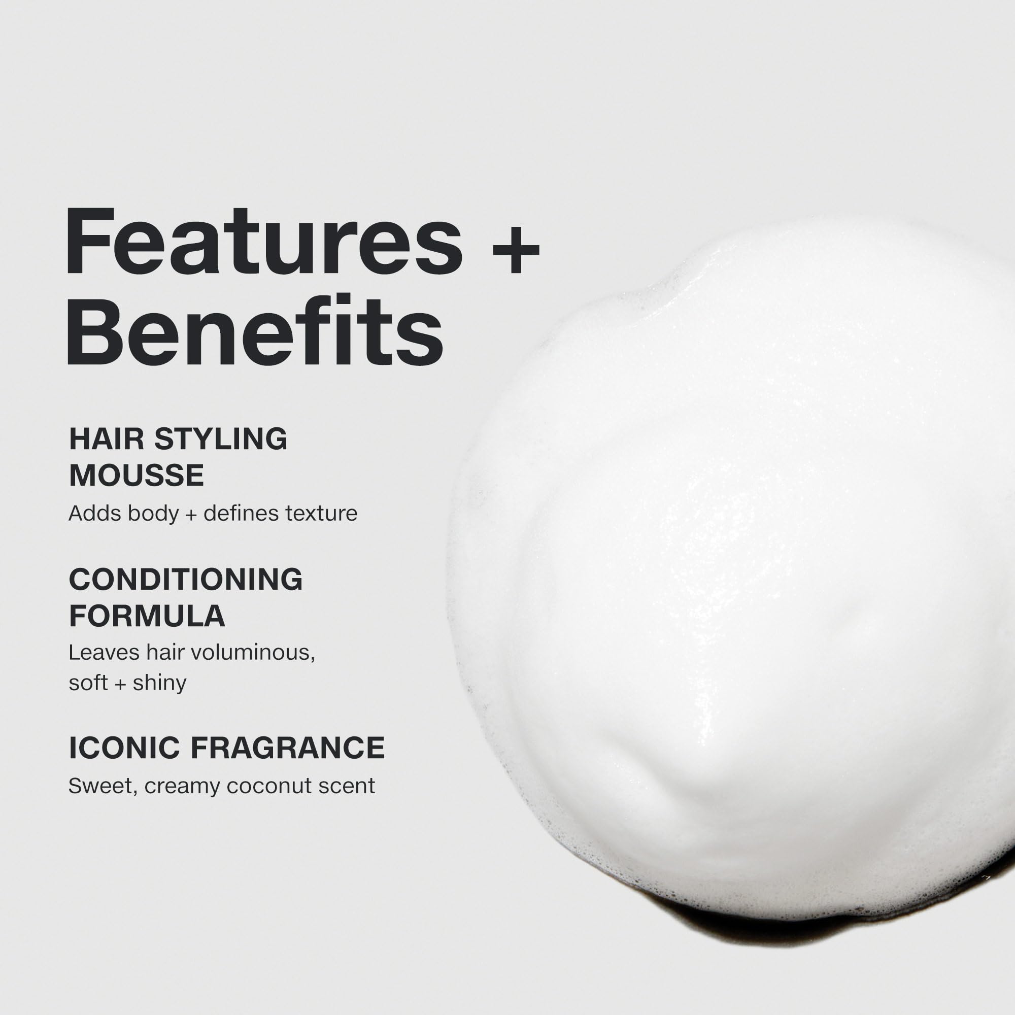 Paul Mitchell Sculpting Foam in hand demonstrates light hold.