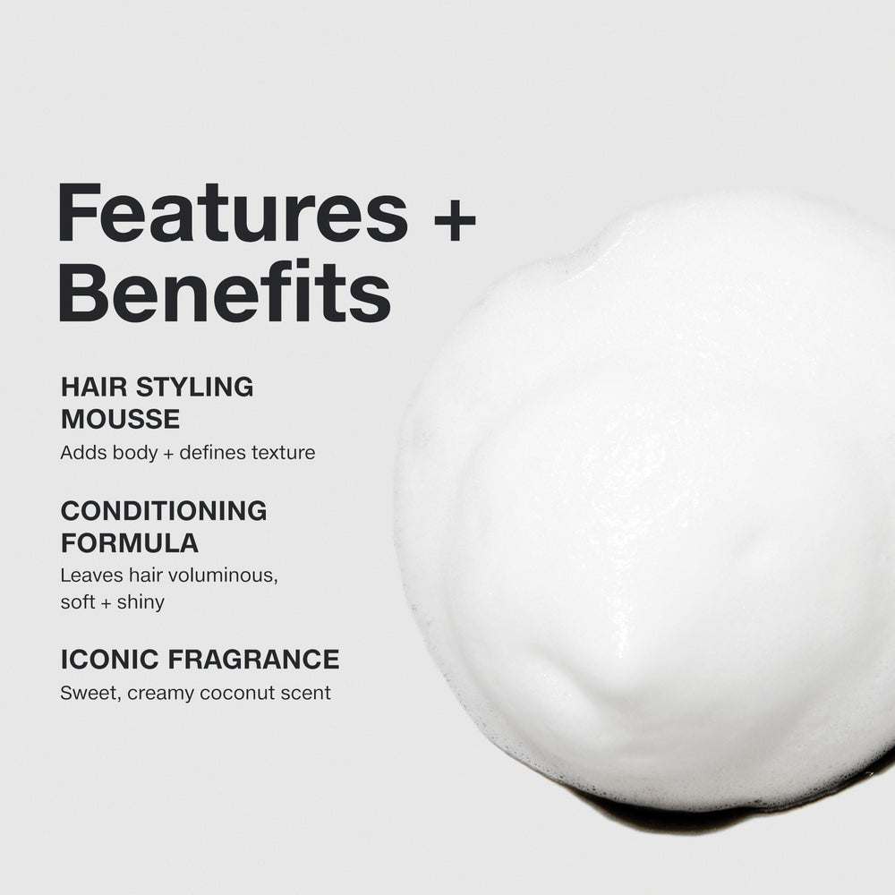 Paul Mitchell Sculpting Foam in hand demonstrates light hold.