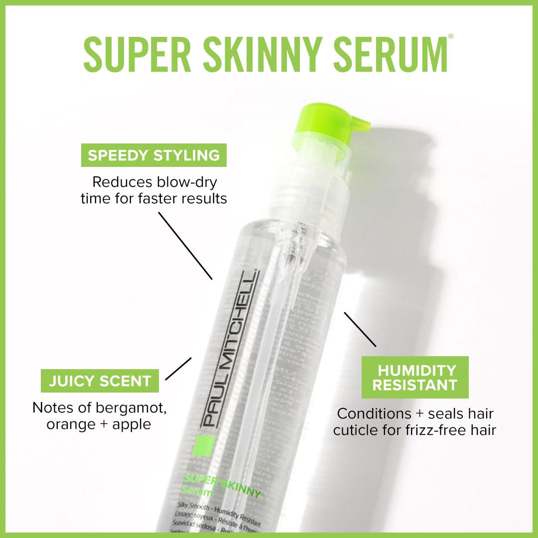 Paul Mitchell Super Skinny Serum pump for quick, even application before styling.