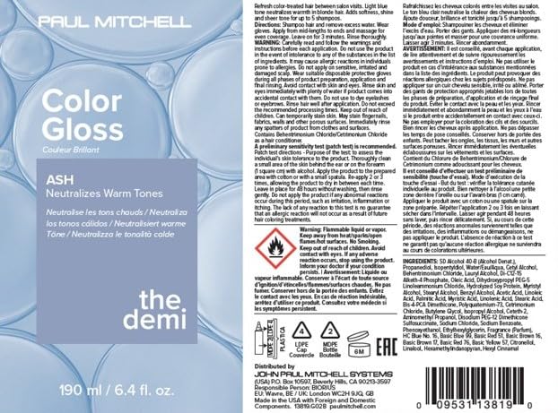 Paul Mitchell The Demi Color Gloss finished hair with soft shine and refreshed tone