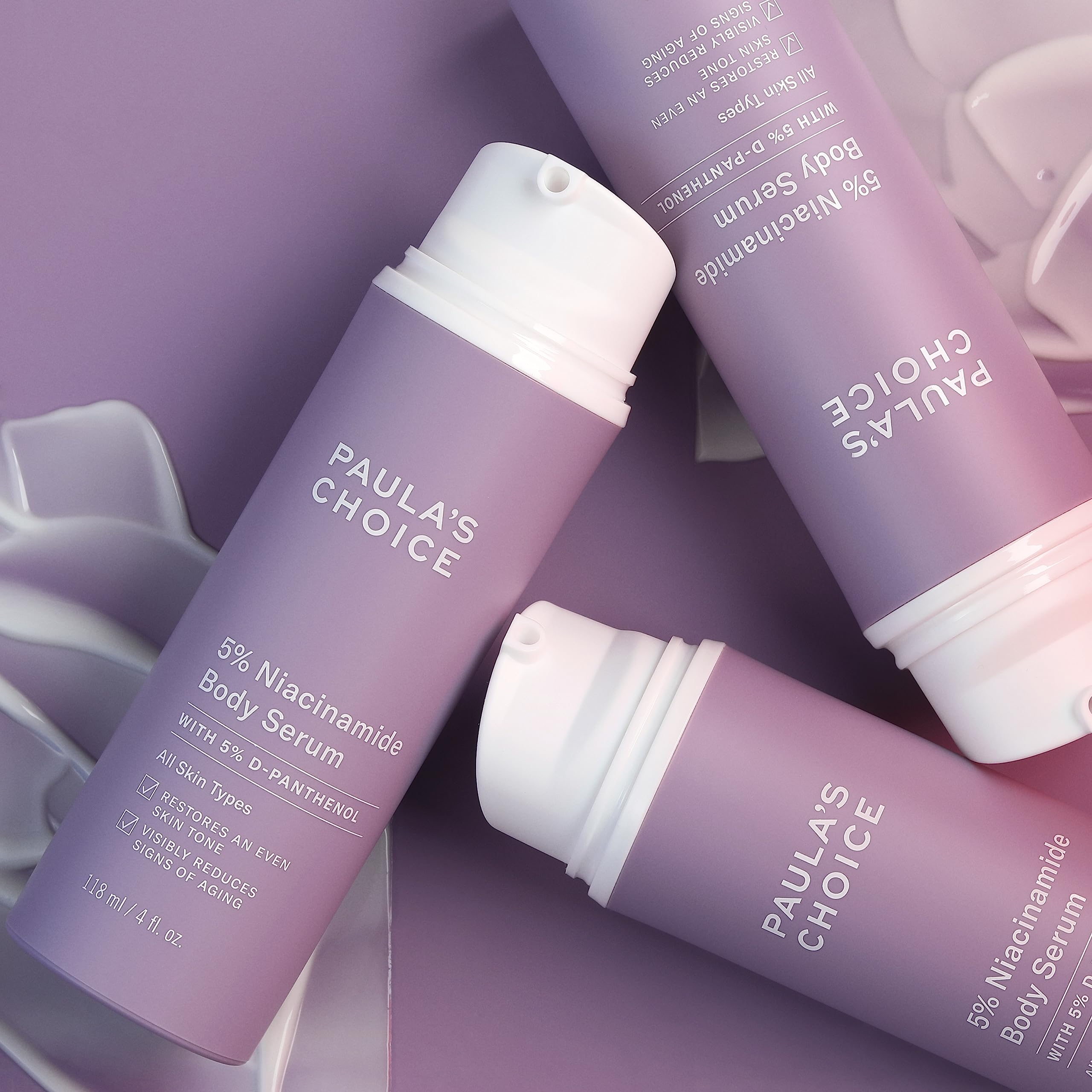 Paula's Choice 5% Niacinamide Body Treatment serum texture shows lightweight daily use