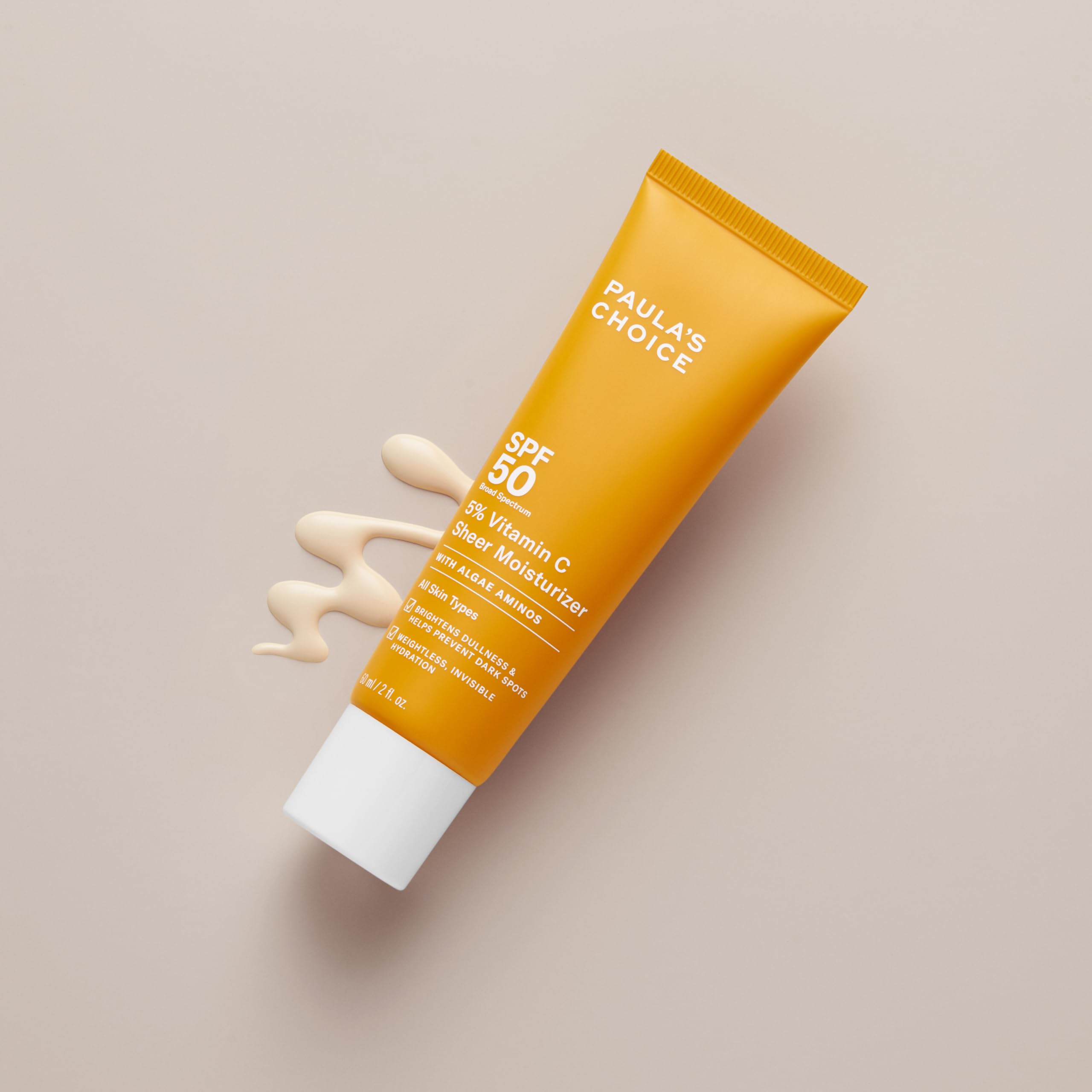 Paula's Choice 5% Vitamin C Sheer Sunscreen providing broad-spectrum protection.